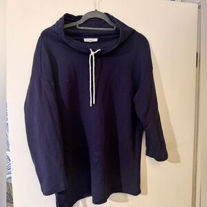 Talbots Black Hoodie with Drawstring